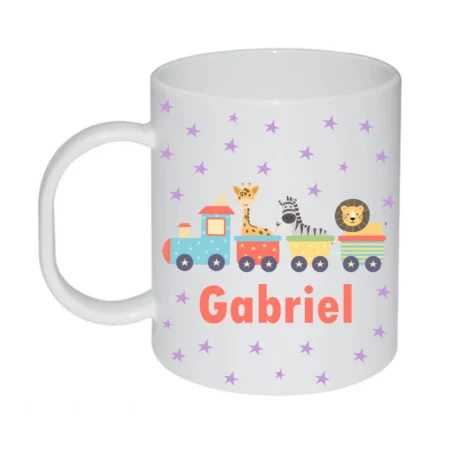 Taza infantil personalizada "animales"