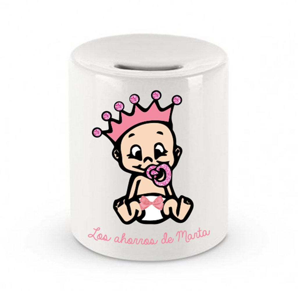 Hucha cerámica personalizada niña Kembilove
