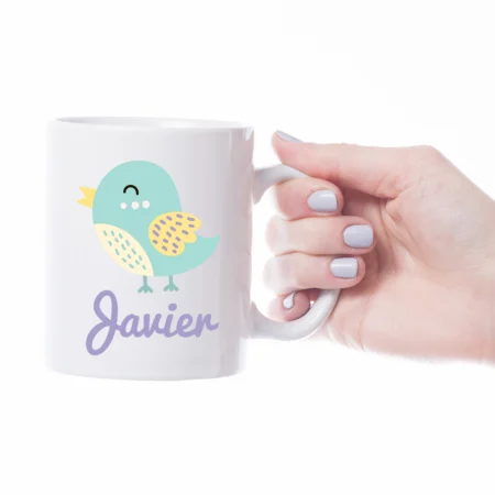 taza-infantil-personalizada-pájaro-azul