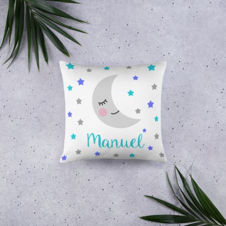 cojín-infantil-personalizado-luna-y-estrellas-azules