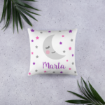 cojín-infantil-personalizado-luna-y-estrellas-rosa