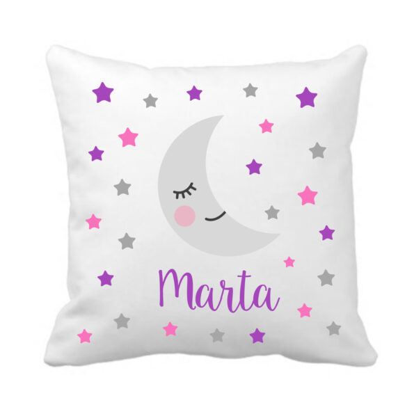 cojín-infantil-personalizado-luna-y-estrellas-rosa