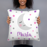 cojín-infantil-personalizado-luna-y-estrellas-rosa