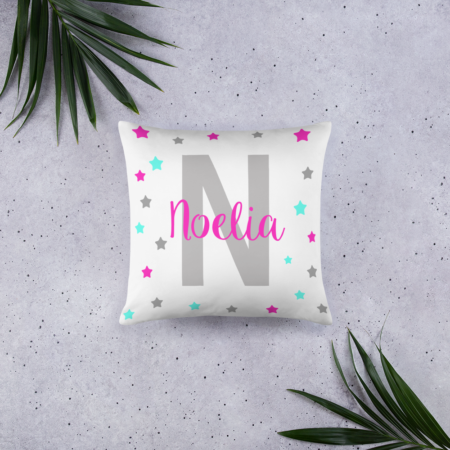 cojín-infantil-personalizado-estrellas-rosa