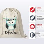 mochila infantil personalizada búho