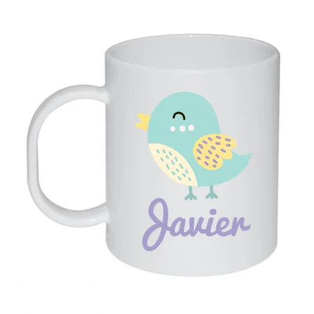 taza-infantil-personalizada-pájaro-azul