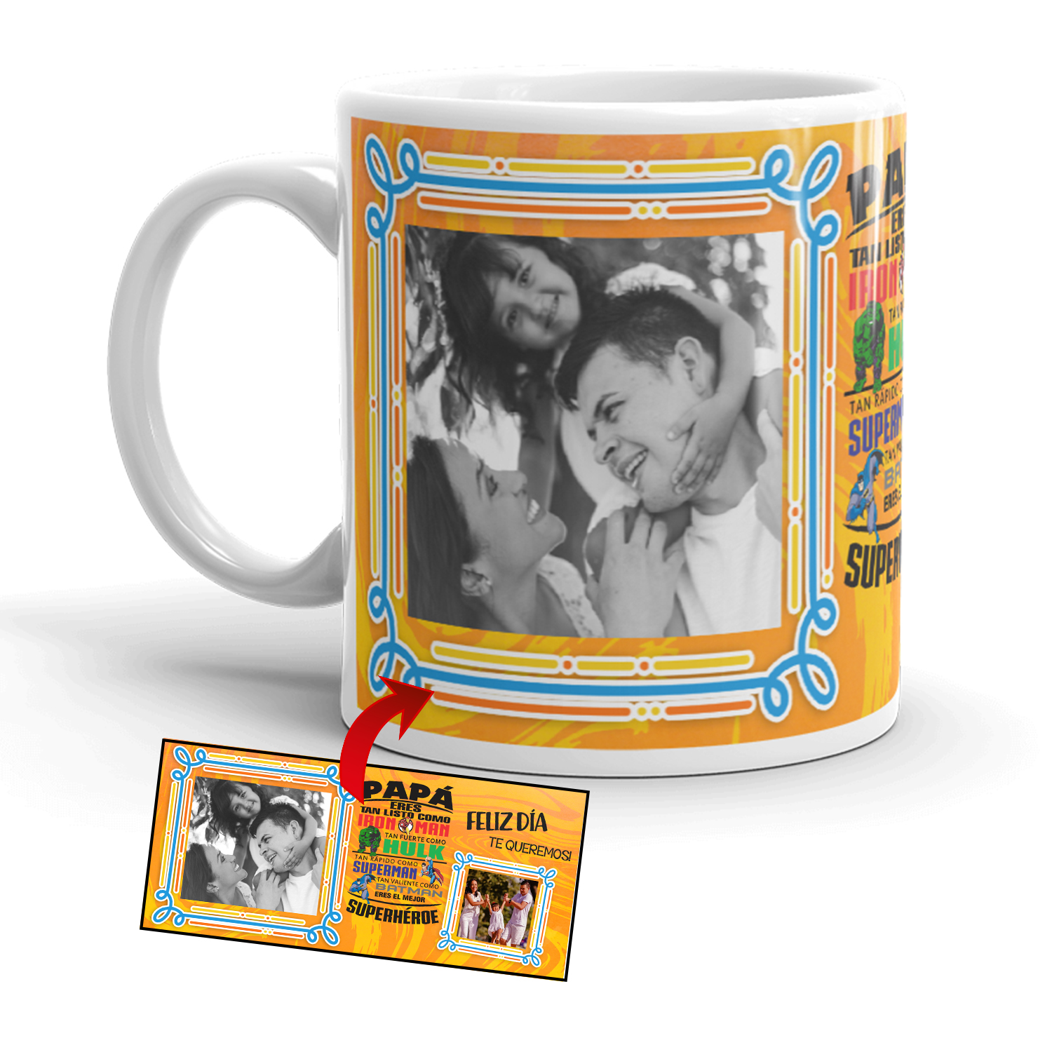 Taza personalizada con foto y frases para mamá - Kembilove