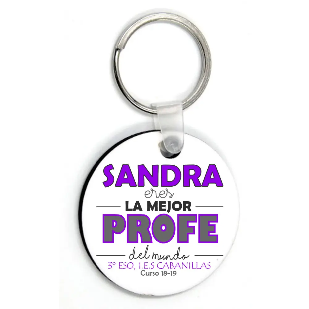 Llavero-personalizado-eres-la mejor-profe-del-mundo-regalos-profesores-alumno-kembilove-morado