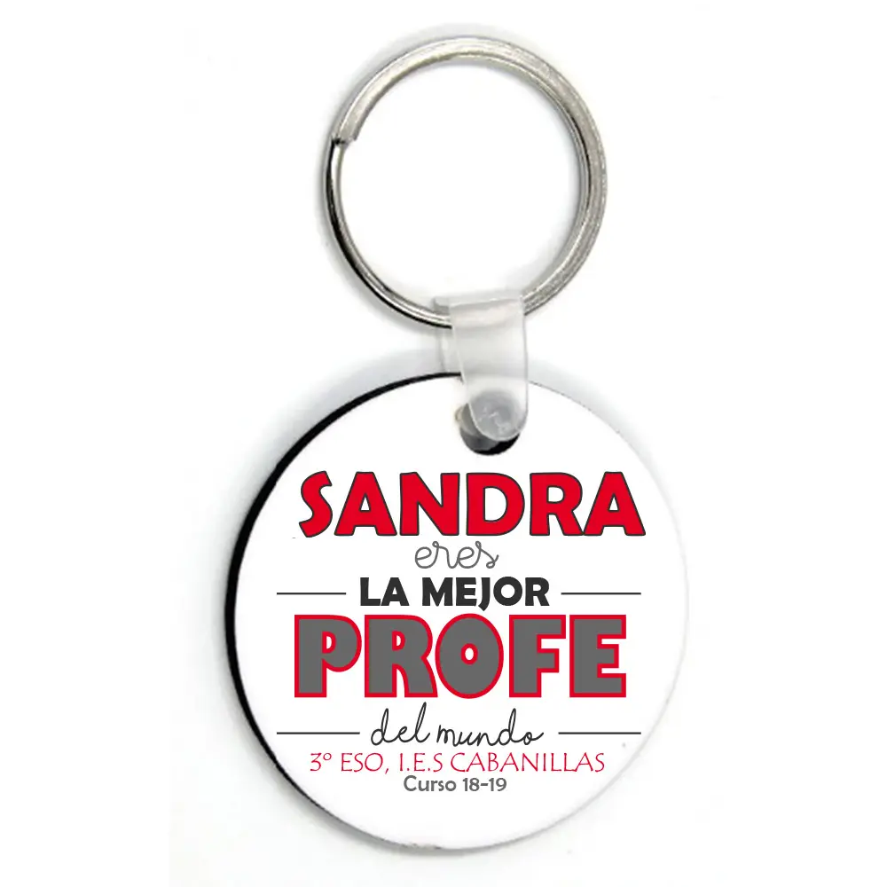 Llavero-personalizado-eres-la mejor-profe-del-mundo-regalos-profesores-alumno-kembilove-rojo