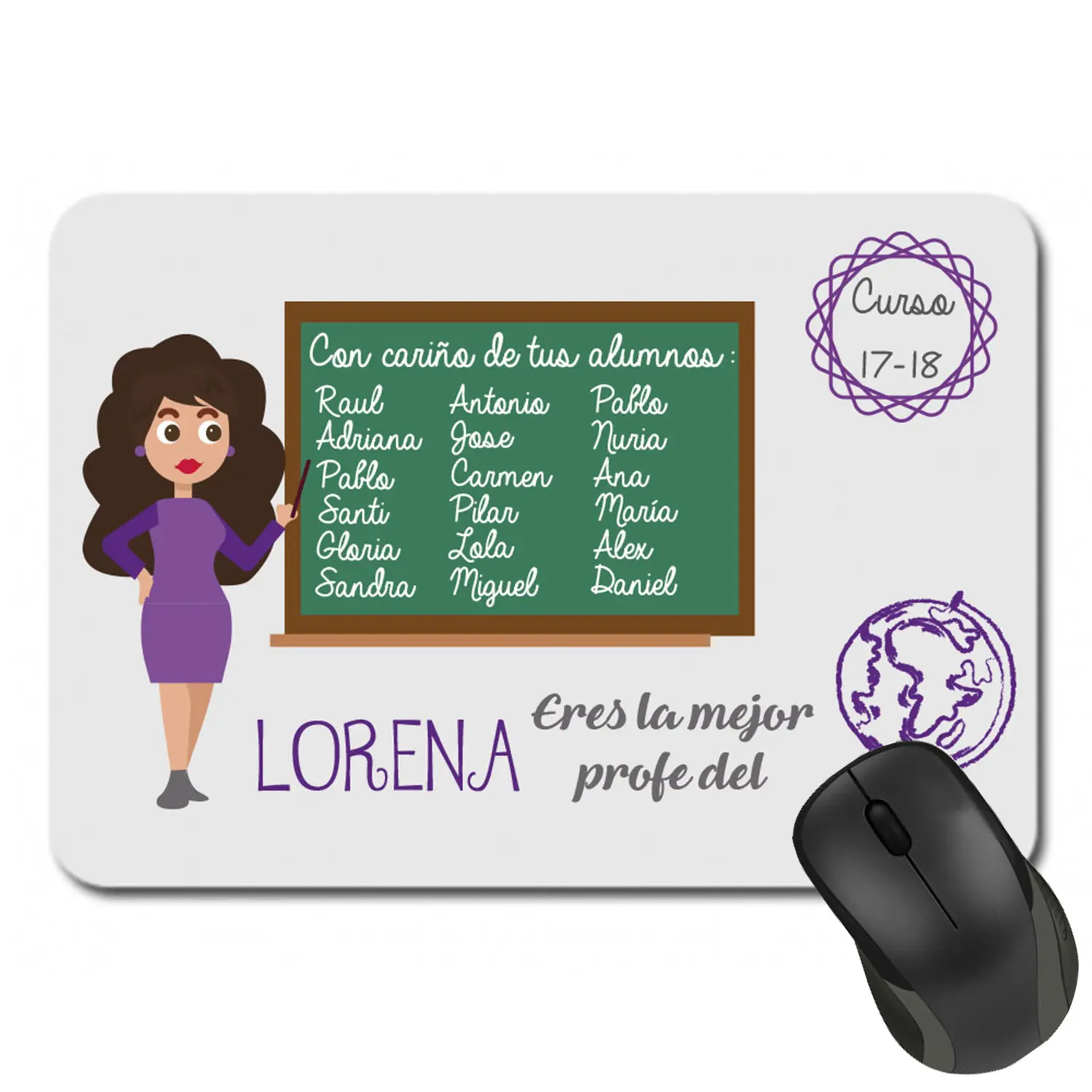 Alfombrilla-ratón-personalizada-eres-la-mejor-profe-kembilove-regalos