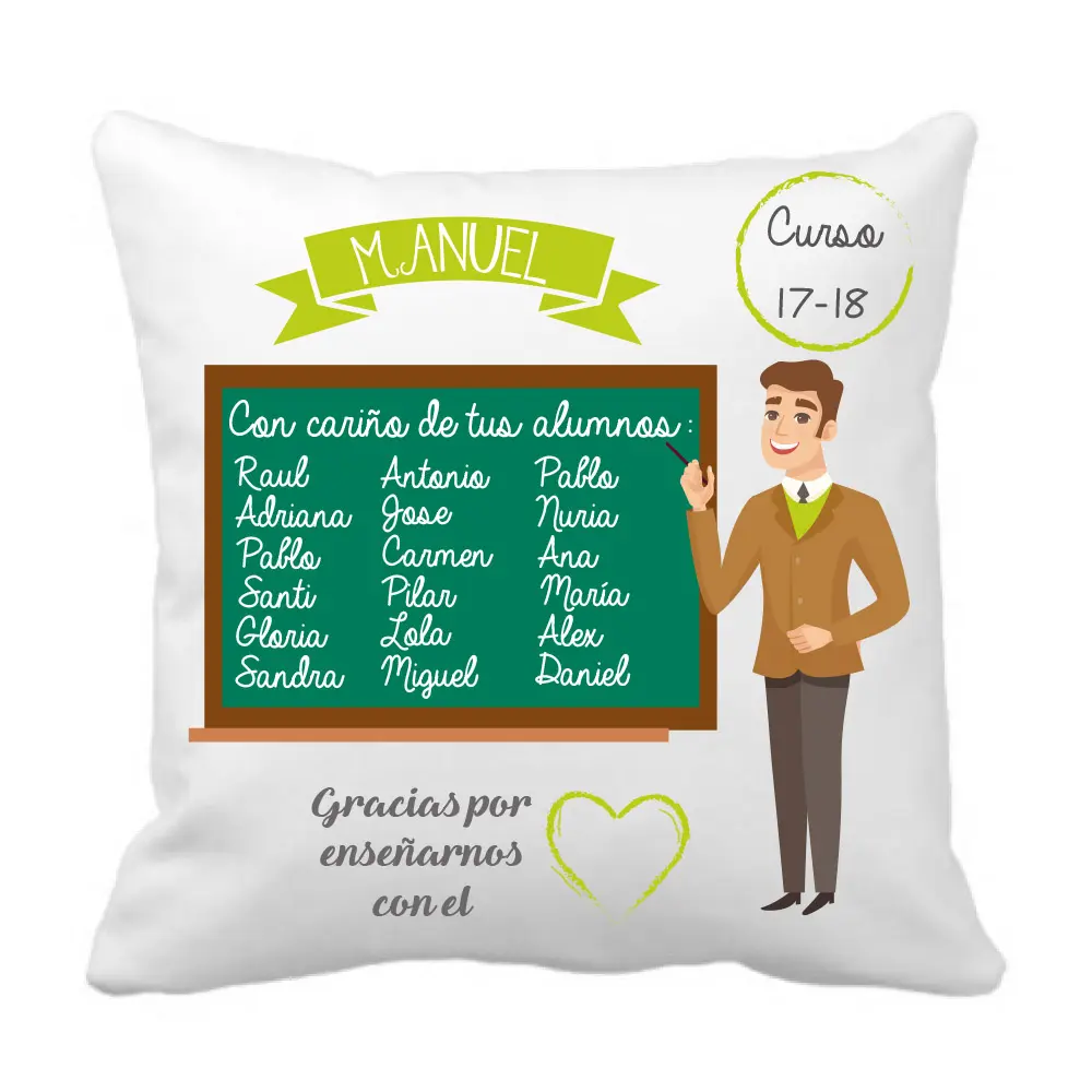 cojin-personalizado-gracias-por-enseñarnos-con-el-corazón-regalo-profesor-profesores-kembilove