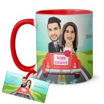 Taza-con-caricatura-recién-casados-bodas-regalos-únicos-kembilove