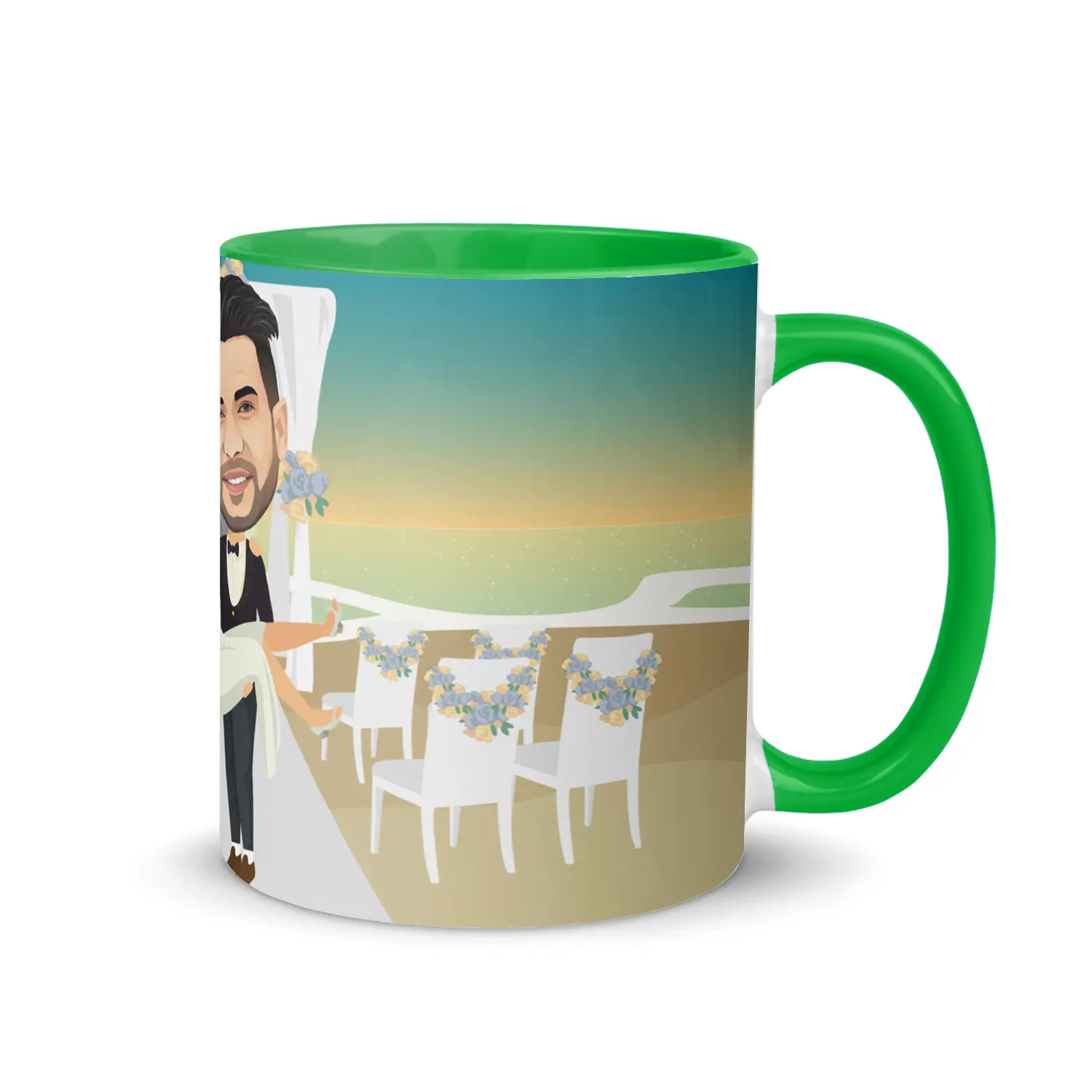 Taza-con-caricatura-luna-de-miel-bodas-regalos-únicos-kembilove