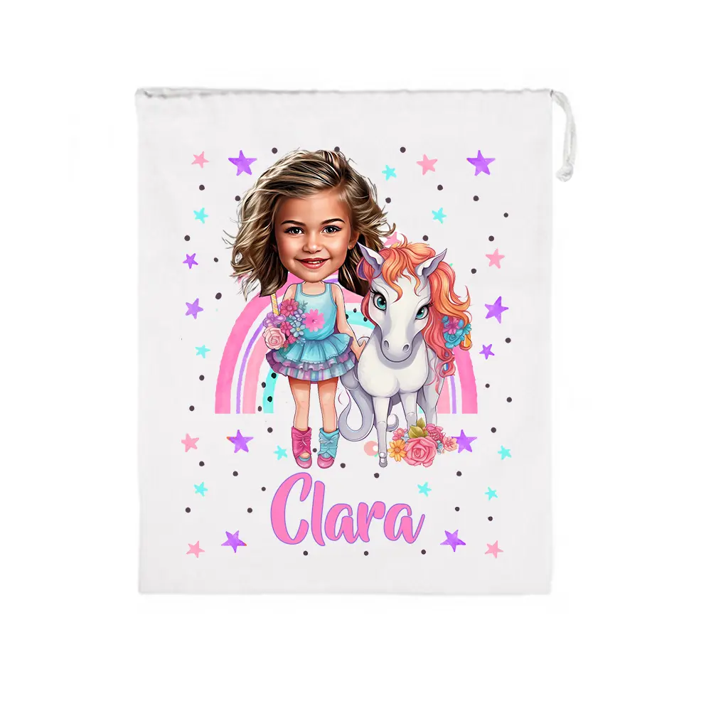 Bolsa de merienda infantil con caricatura "Unicornio"