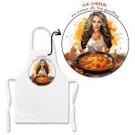 Delanal-personalizado-con-caricatura-y-nombre-la-reina-de-la-paella-kembilove