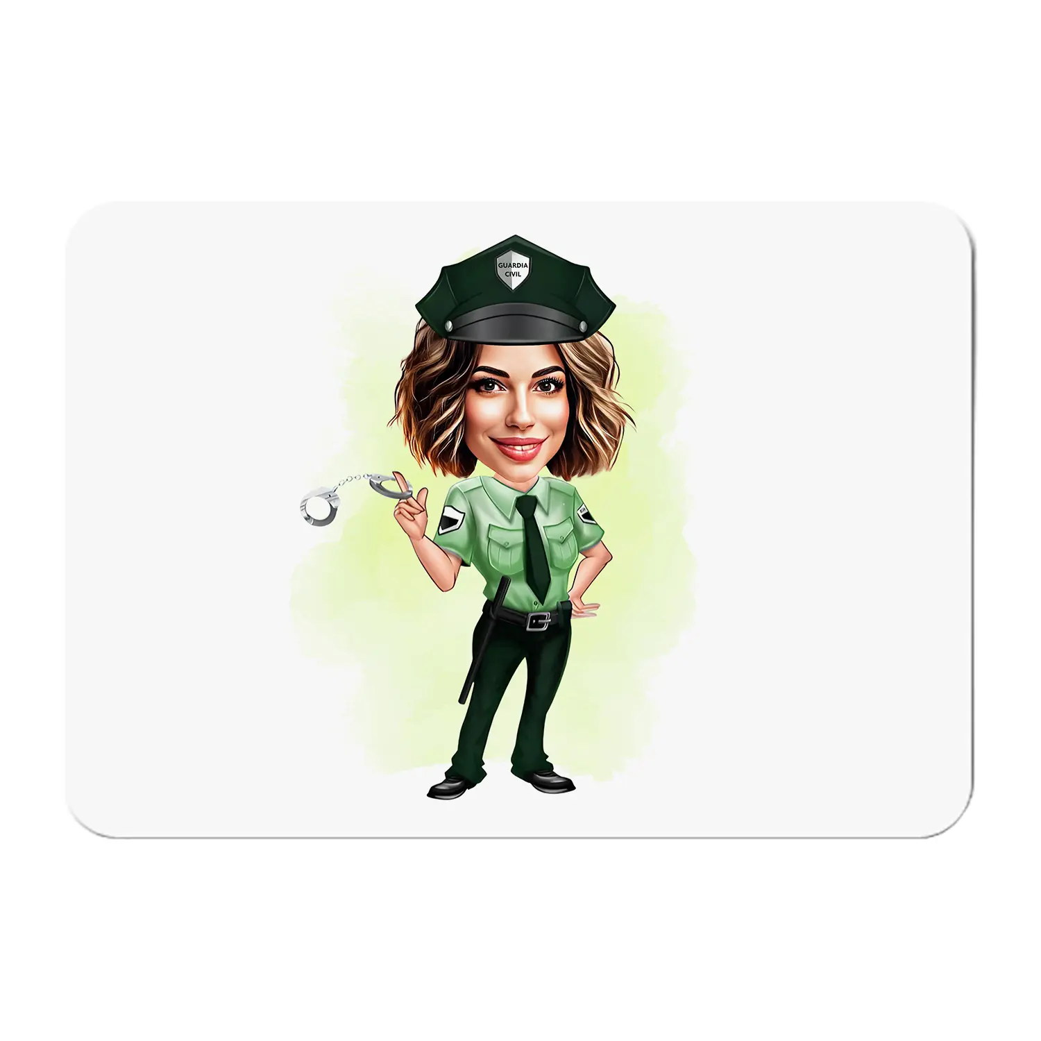 Alfombrilla-personalizada-con-caricatura-guardia-civil-mujer