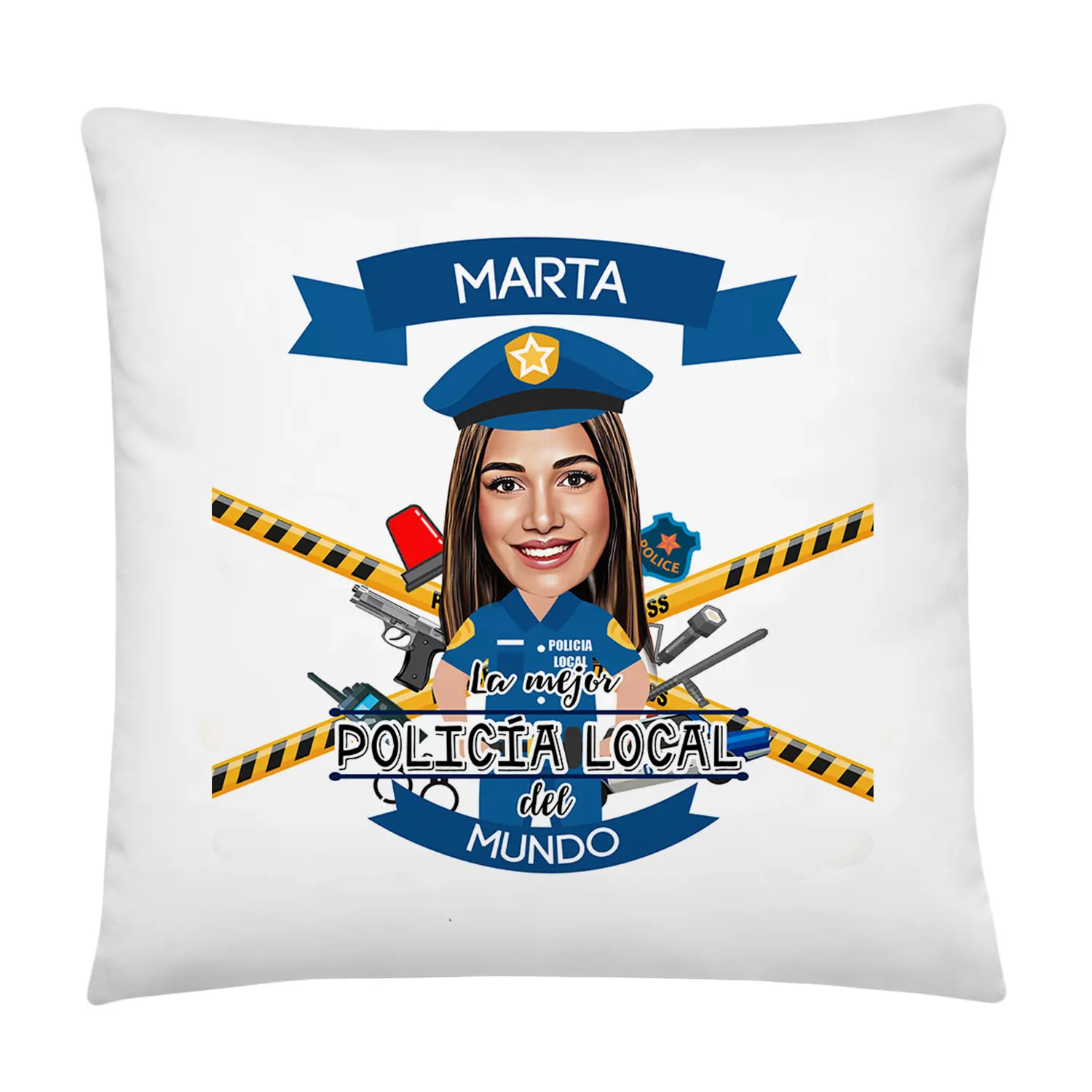 Cojín con Caricatura La Mejor Policía Local