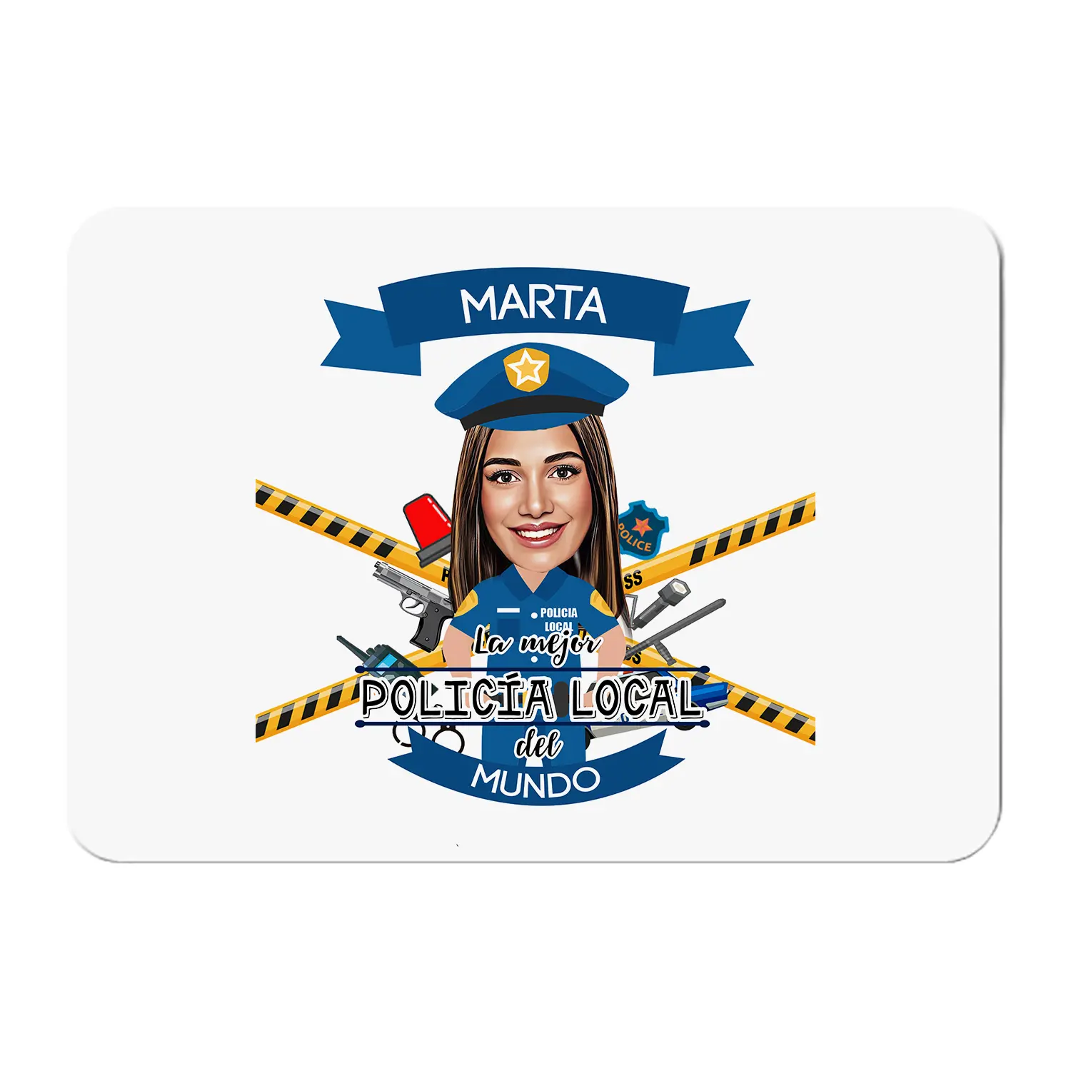 Alfombrilla con caricatura La Mejor Policía Local