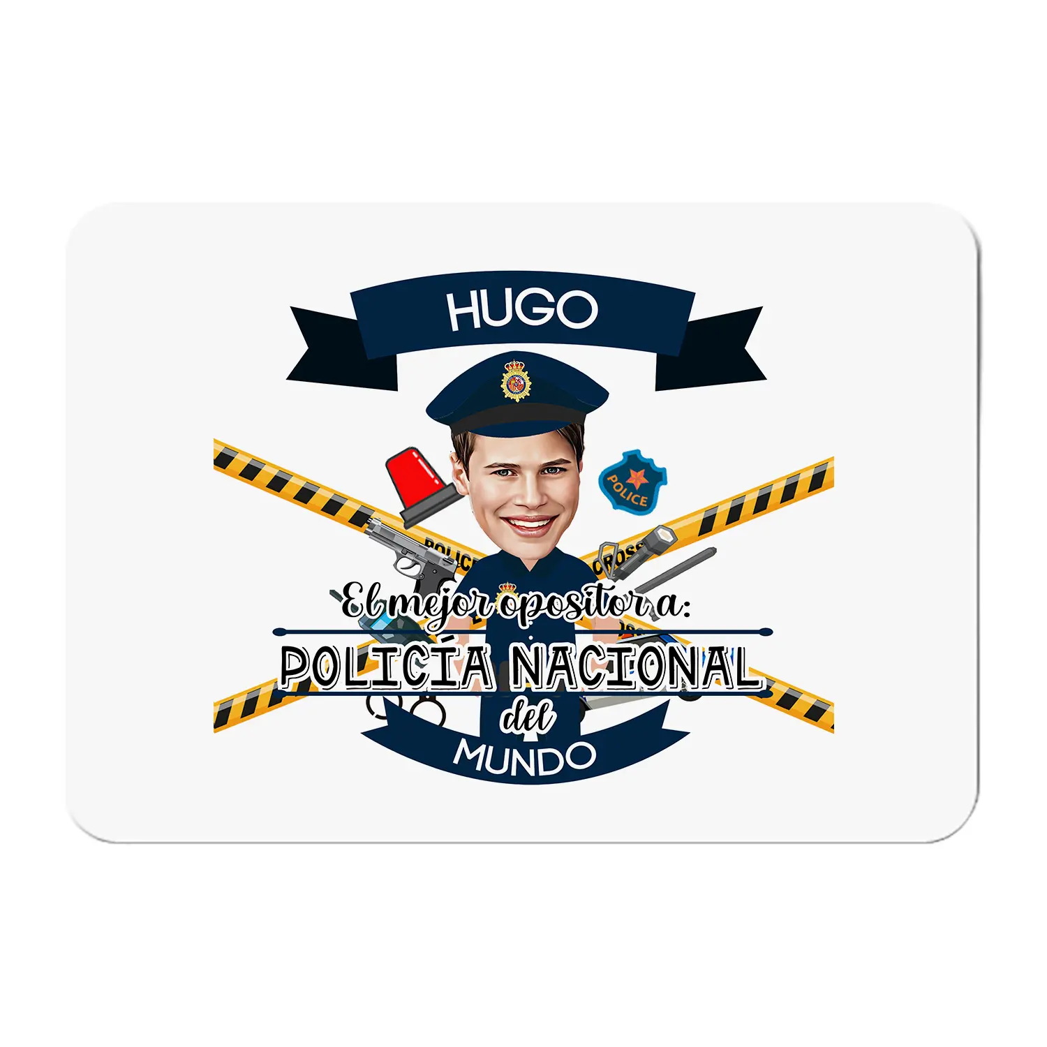 Alfombrilla Opositor a Policía Nacional con caricatura