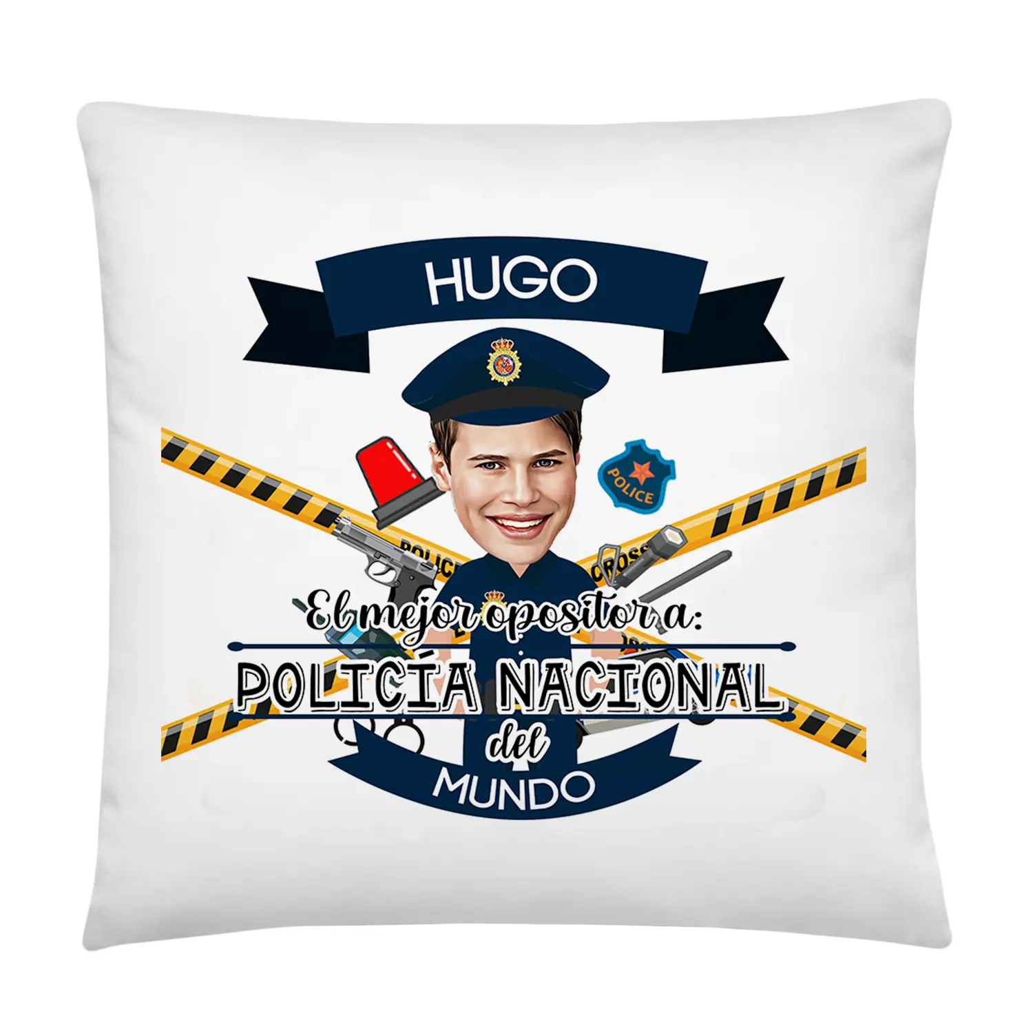 Cojín Opositor a Policía Nacional con Caricatura