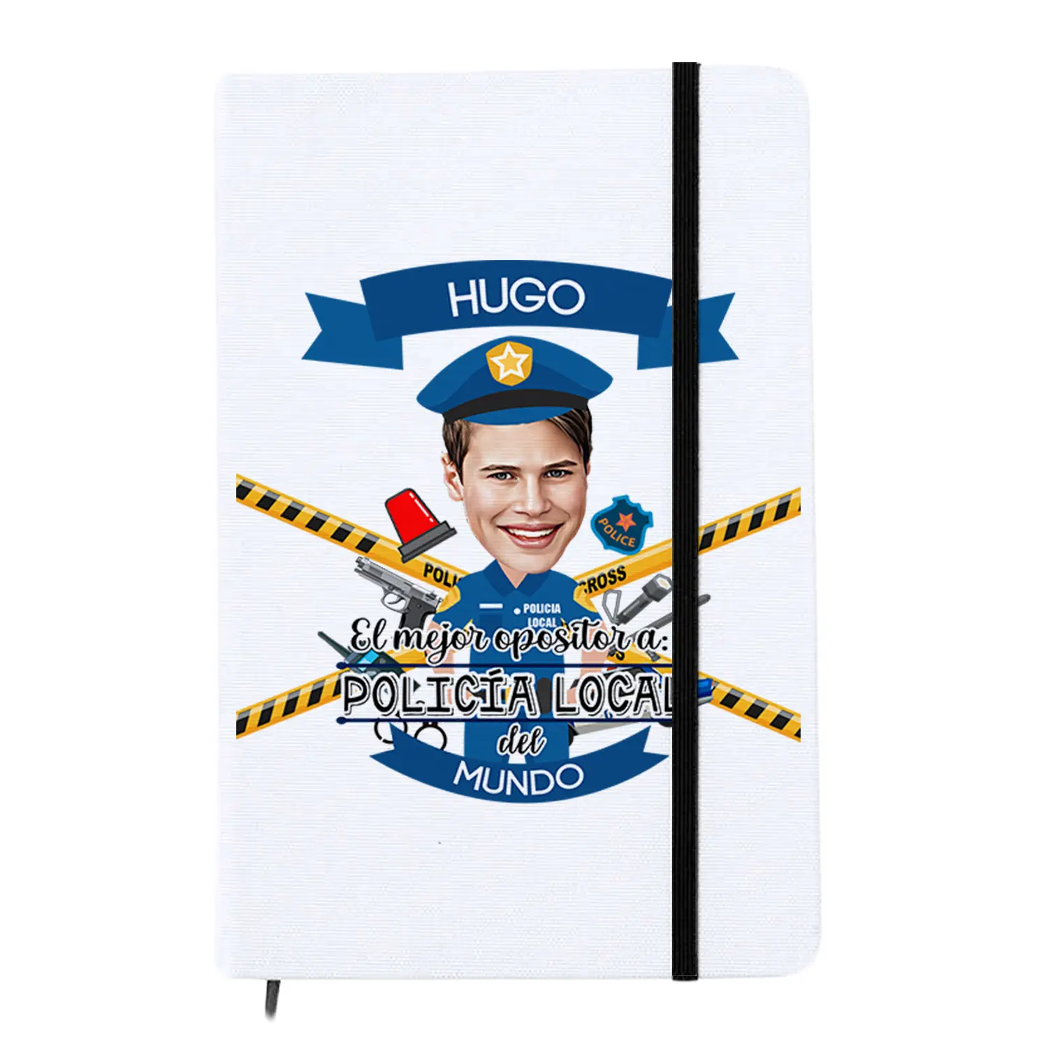 Libreta Opositor a Policía Local con caricatura