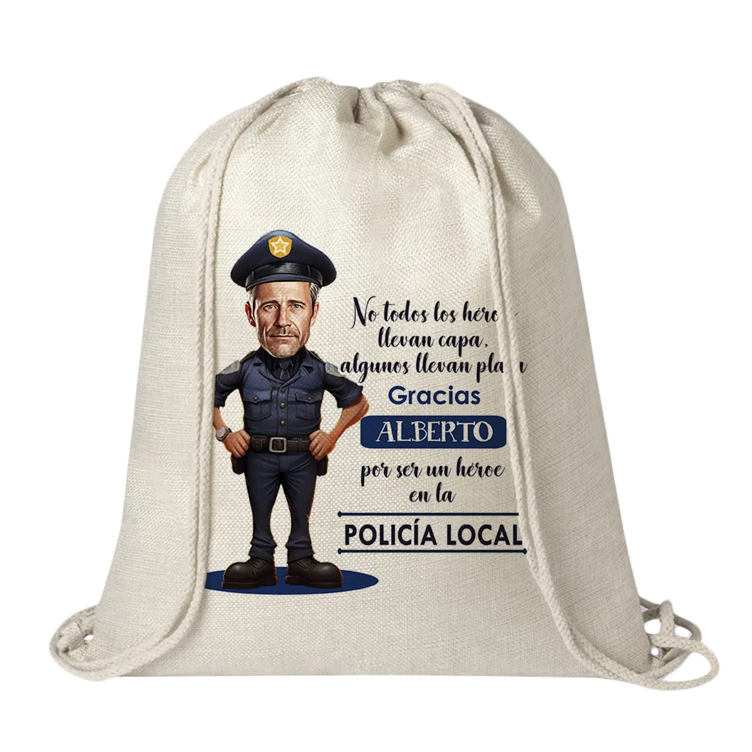 Mochila-personalizada-policia-local-caricatura-kembilove