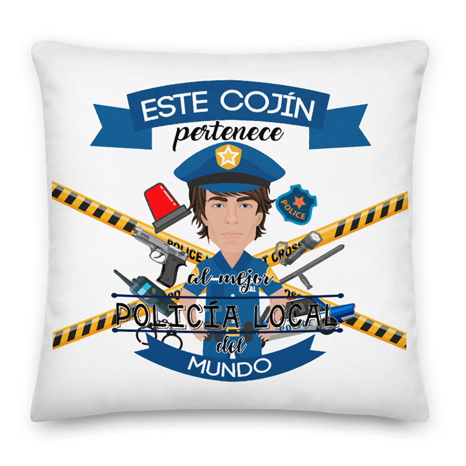 Cojín profesionales del mundo "El mejor Policía Local"