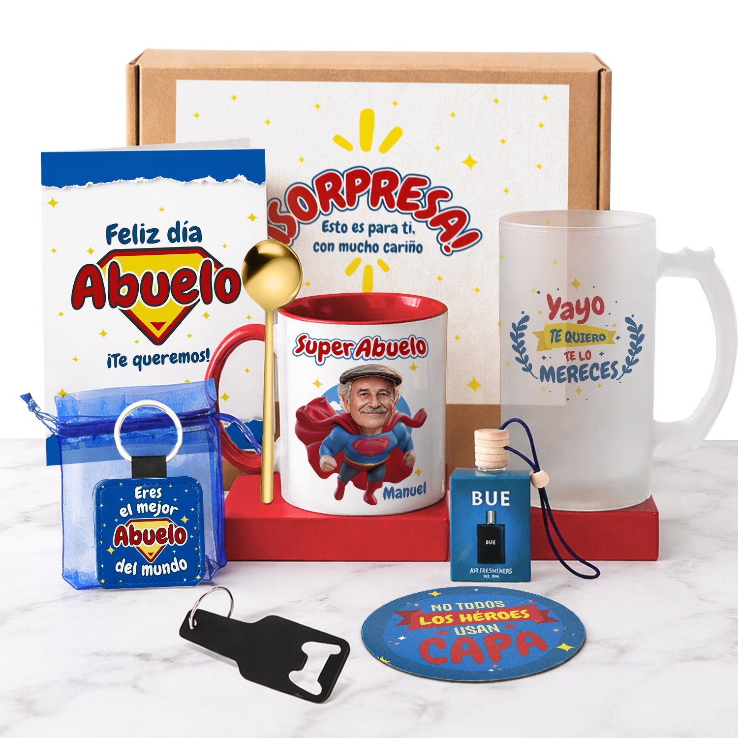 pack regalo personalizado para abuelo