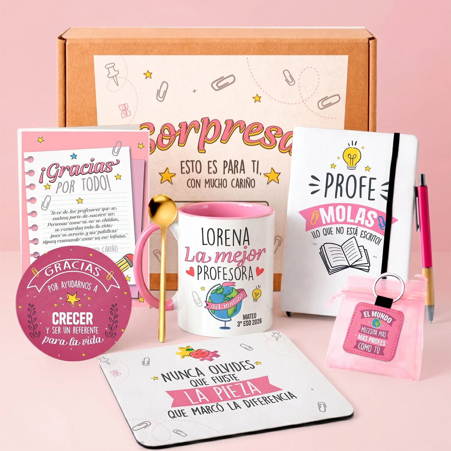 Regalo para profesora personalizado Kit regalos para profes y maestras