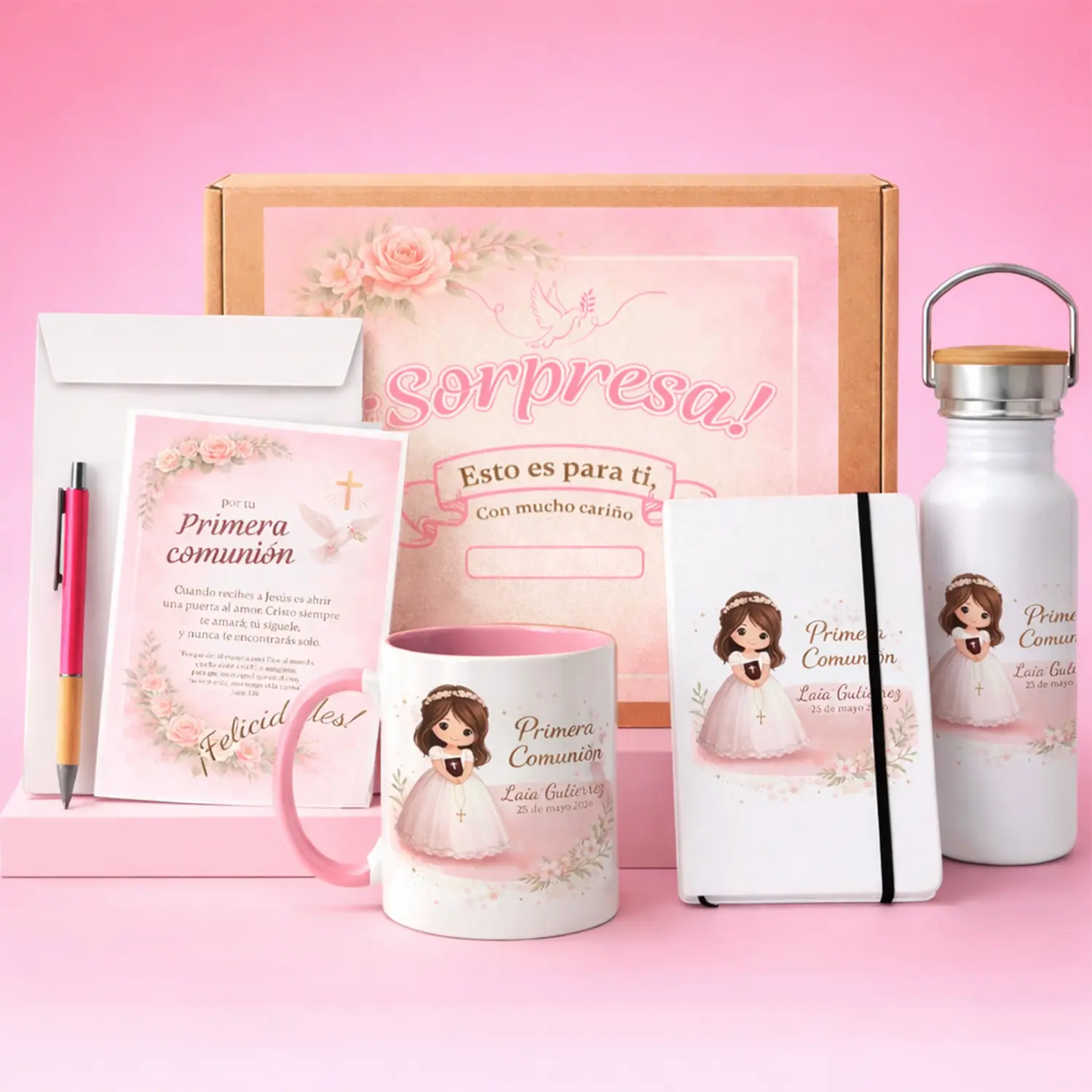regalo comunion niña personalizado Pack completo de Kembilove