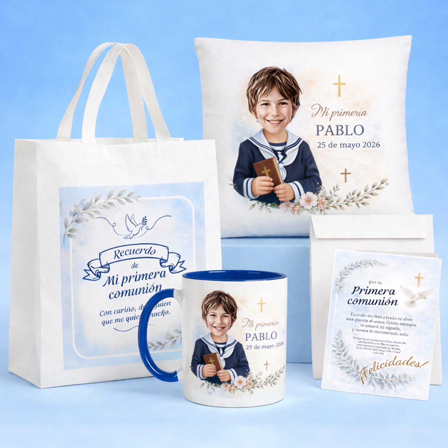 caja regalo comunion niño personalizada Kembilove