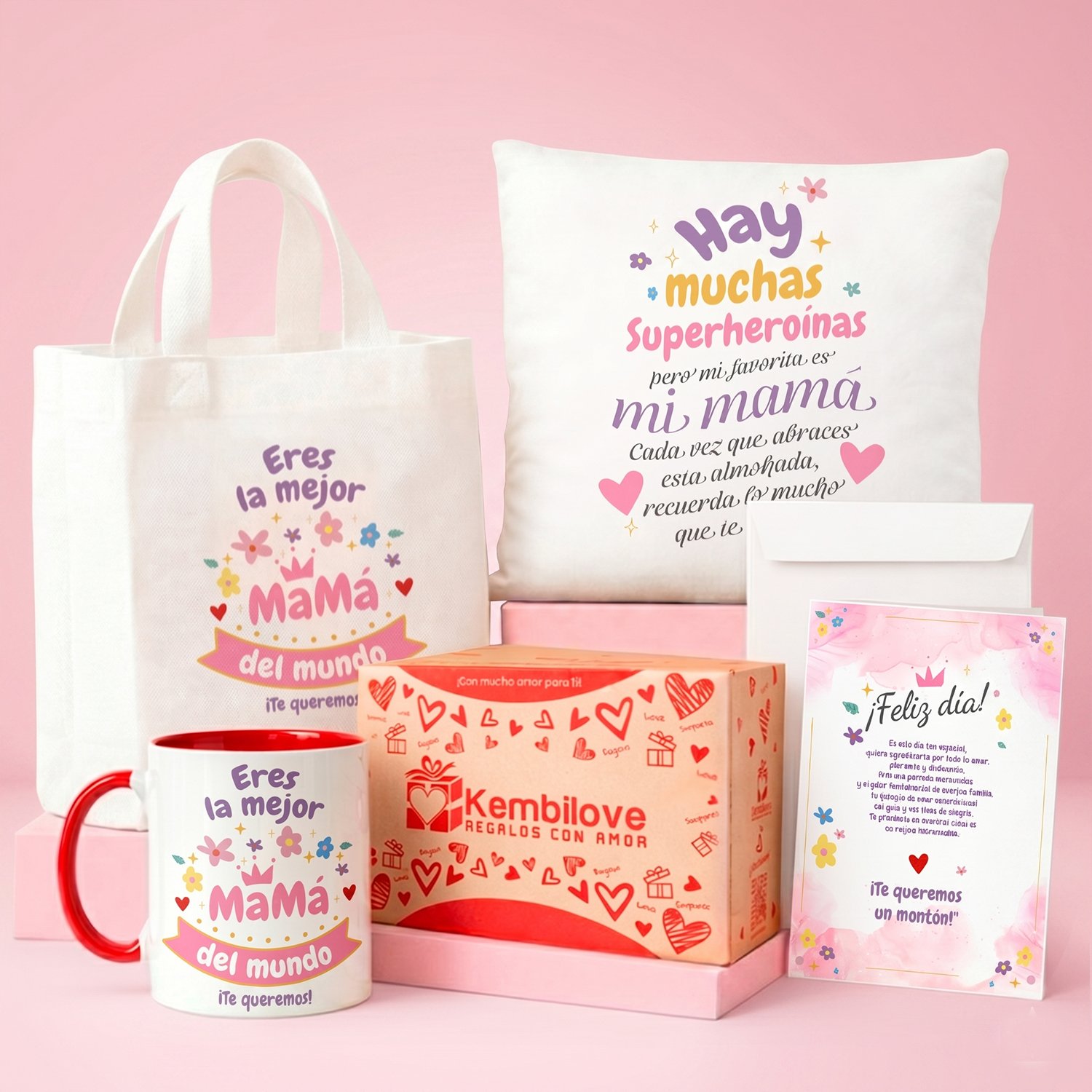 caja regalo para mamá Kembilove pack bienestar