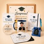 pack graduación con taza caricatura