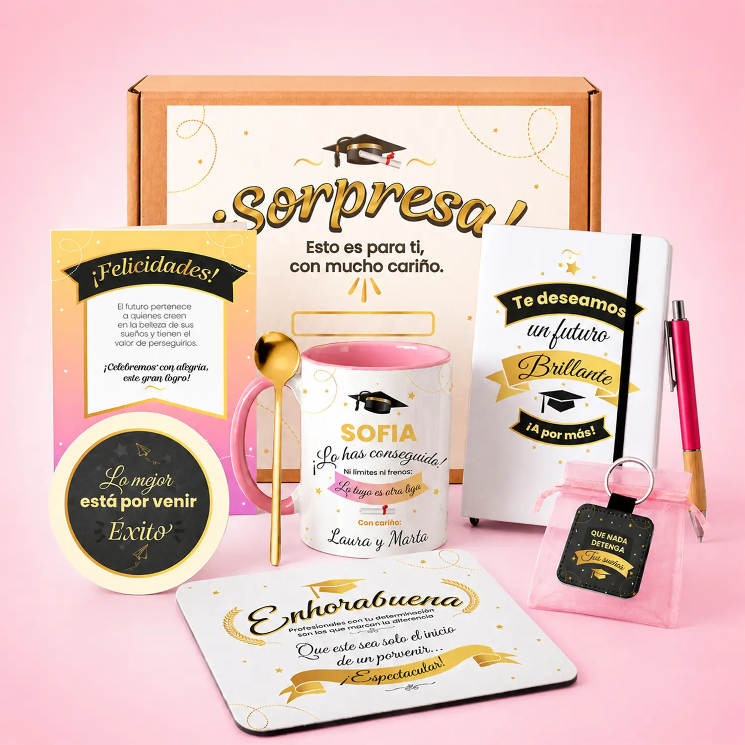 Regalo graduación mujer personalizado un pack completo y funcional de Kembilove