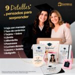 Pack Graduación con Caricatura regalo original y único para mujer Kembilove