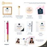 Pack Graduación con Caricatura regalo original y único para mujer Kembilove