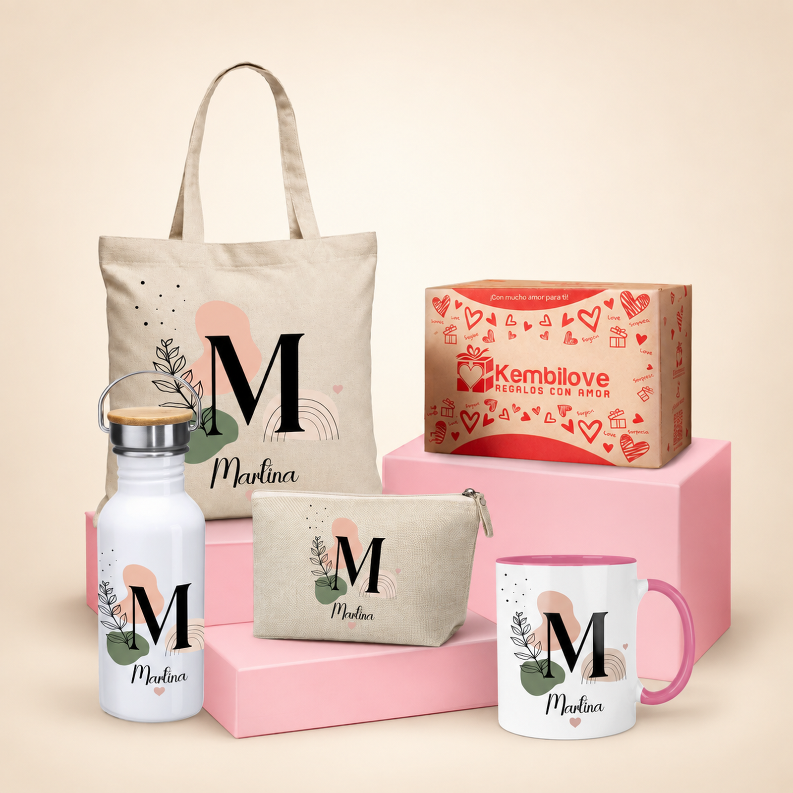regalo personalizado con nombre Pack boho Abstracto Kembilove